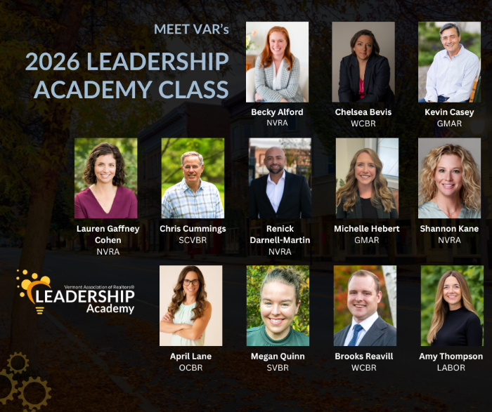 Vermont Association of Realtors launches 2026 Leadership Academy