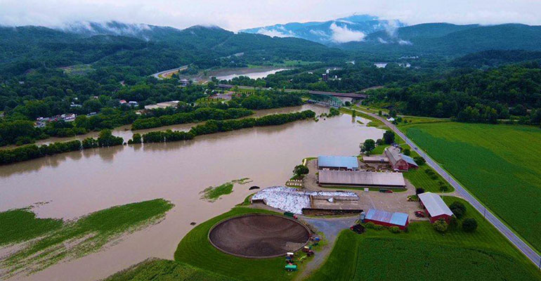 Photo: Conant’s Riverside Farm at Route 2 and I-89 on July 13, 2023. VAAFM photo.