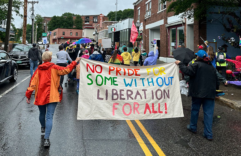 Photo: Rural LGBTQ+ Liberation March. Photo courtesy of Out in the Open.
