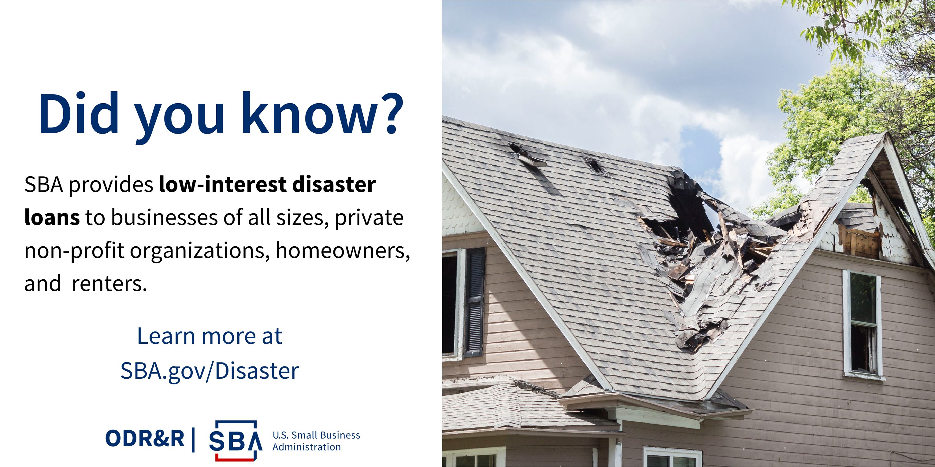 U.S. Small Business Administration Vermont disaster relief