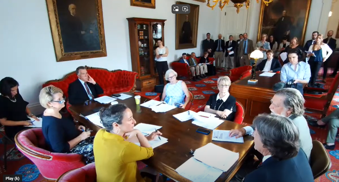 The Emergency Board meets in the Governor's Ceremonial Office at the State House July 30, 2024.