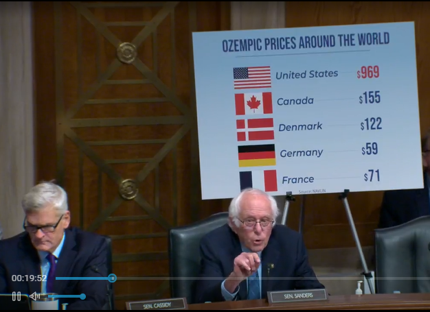 Senator Sanders hearing to examine why Novo Nordisk charges the American people the highest prices in the world