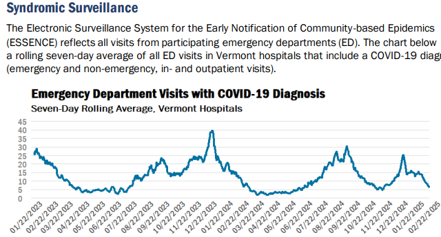 COVID-19 hospitalizations in Vermont fall.