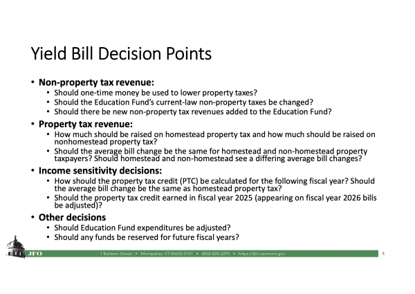 Yield Bill decisions