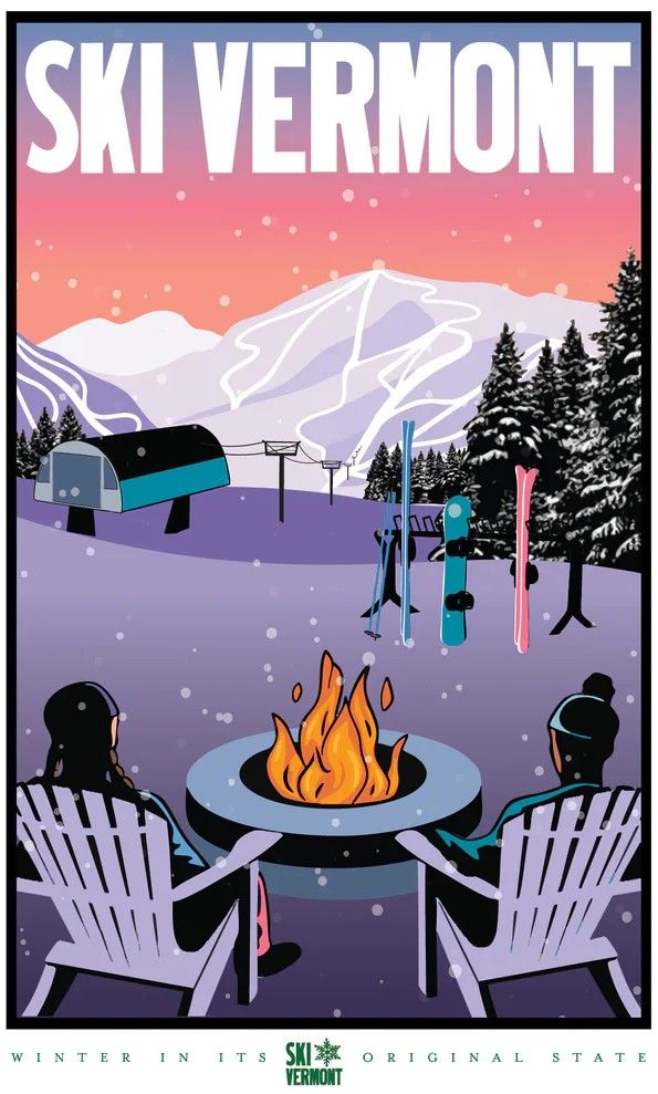 Ski Vermont Poster