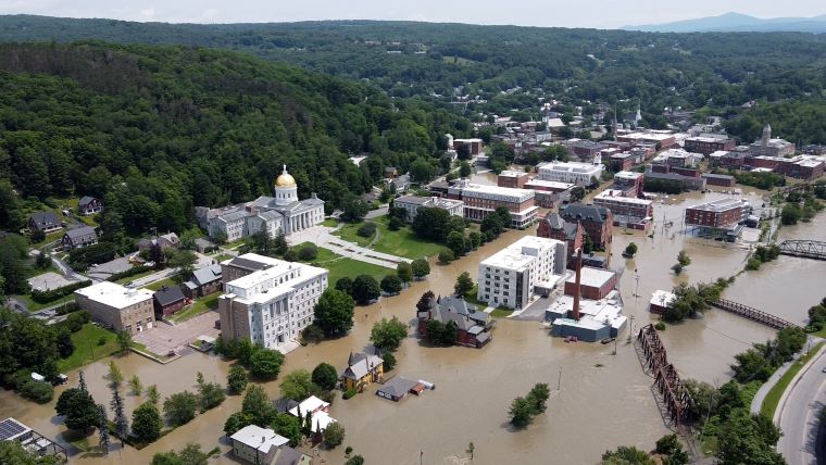 State of Vermont photo taken shortly after the July 2023 flooding in Montpelier. 