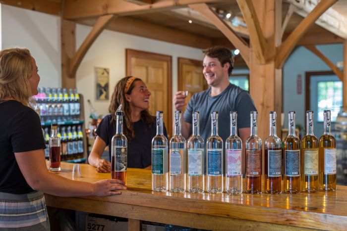 Smugglers’ Notch Distillery tasting room in Jeffersonville, Vermont