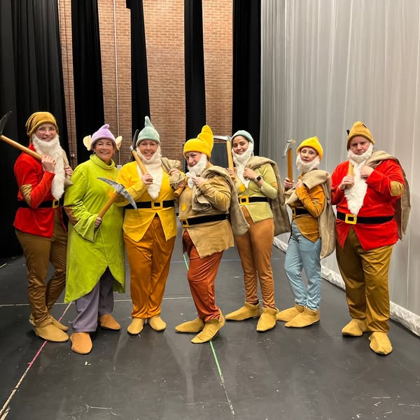 Team The Seven Dwarfs at Winooski’s JFK Elementary School show off their costumes.