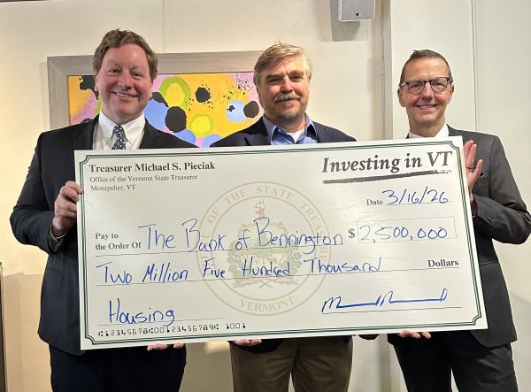 Treasurer,&nbsp;Bank of&nbsp;Bennington initiate housing partnership with $2.5 million