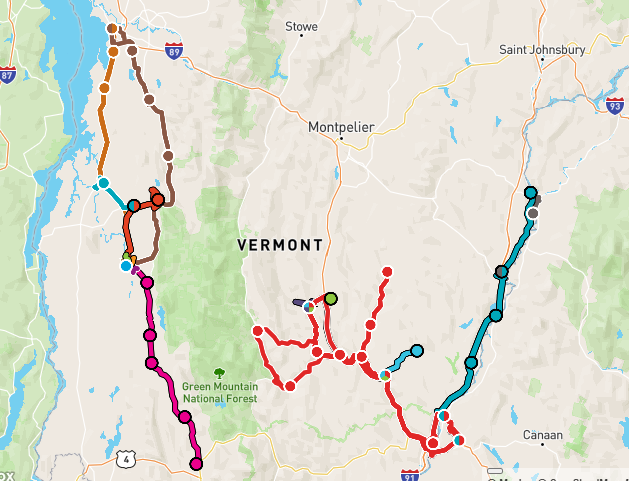 Tri-Valley Transportation map, Vermont