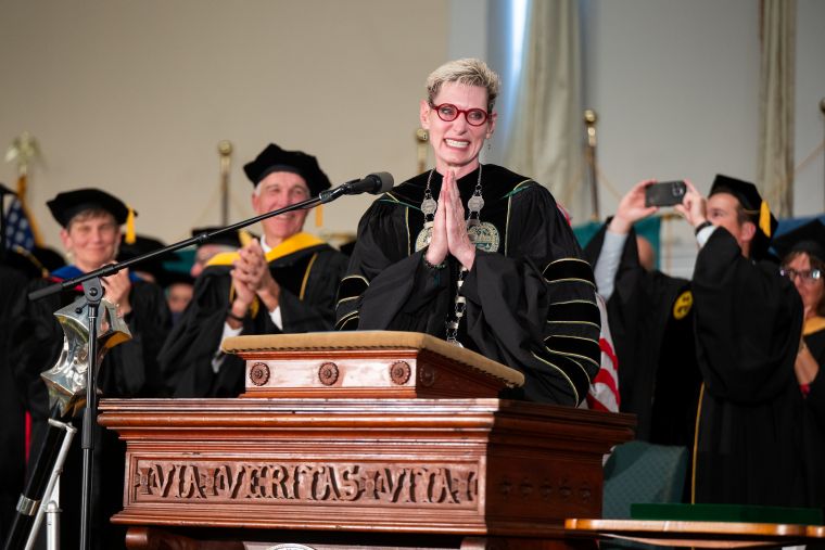 Marlene Tromp is installed as UVM president