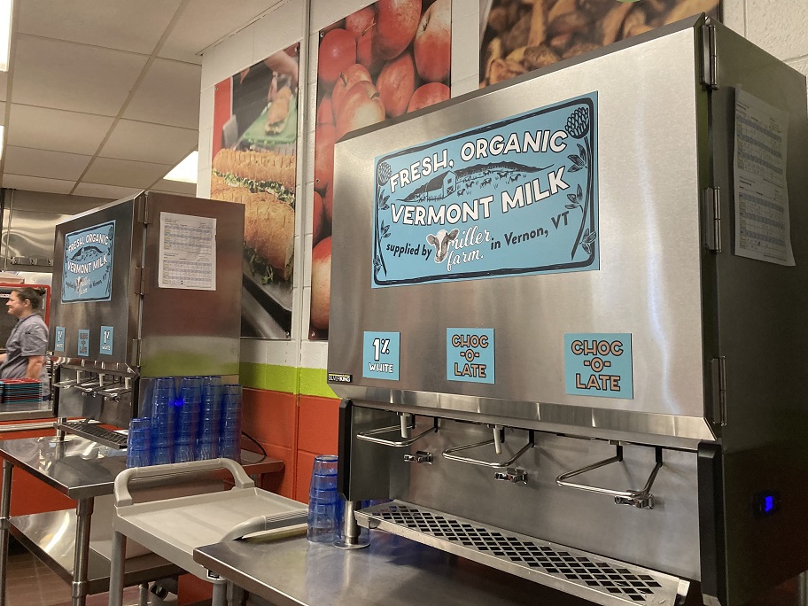 USDA 2 – Organic milk dispenser at Bellows Falls Union High School