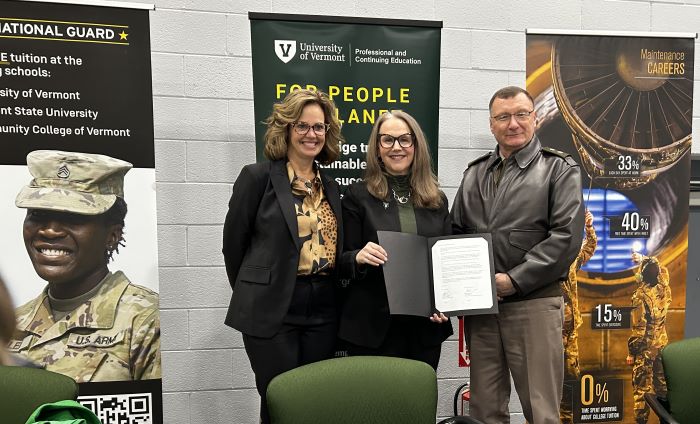 Vermont National Guard and UVM partner to support workforce development