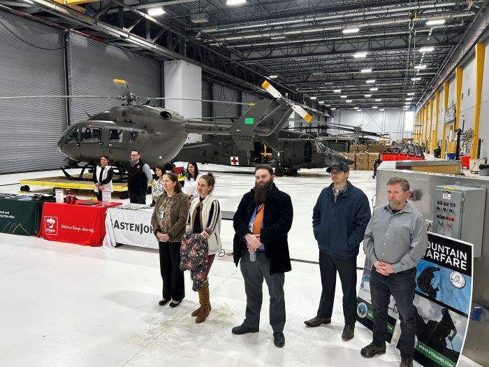 The event took place in the Guard's helicopter hangar at Leahy BTV airport.