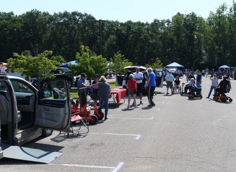 Vendors, patients and users of adaptive technology across a wide variety of motor vehicles gathered Saturday on the Fanny Allen campus