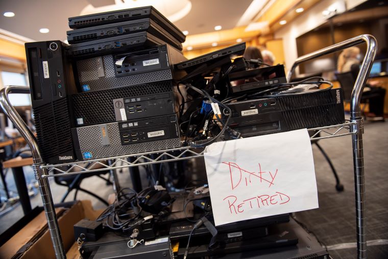 Photos taken Friday at UVMMC by Ryan Mercer/University of Vermont Health Network cyberattack October 2020.