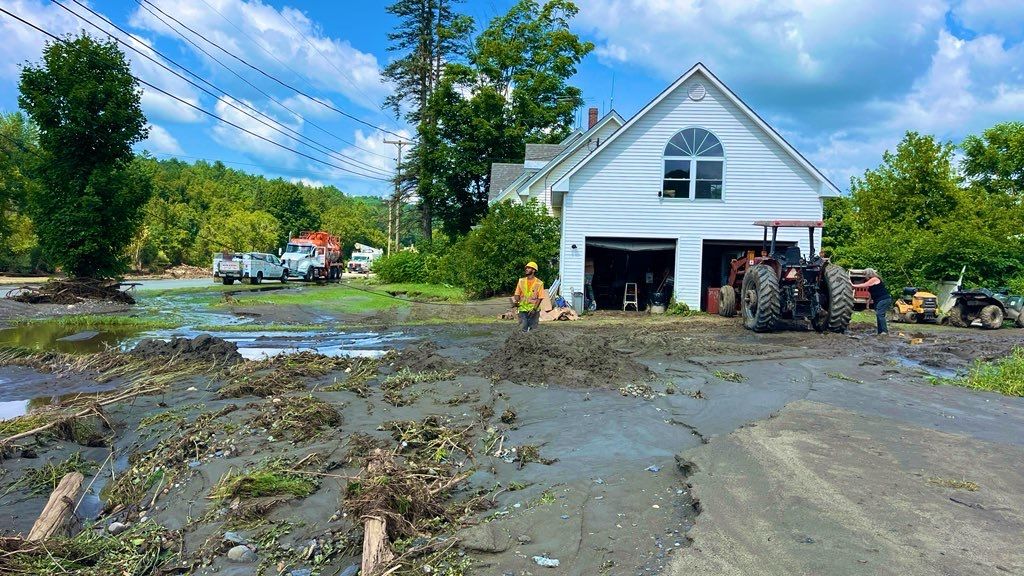 Middlesex home flooded July 2024. Photos courtesy Vermont ACCD.