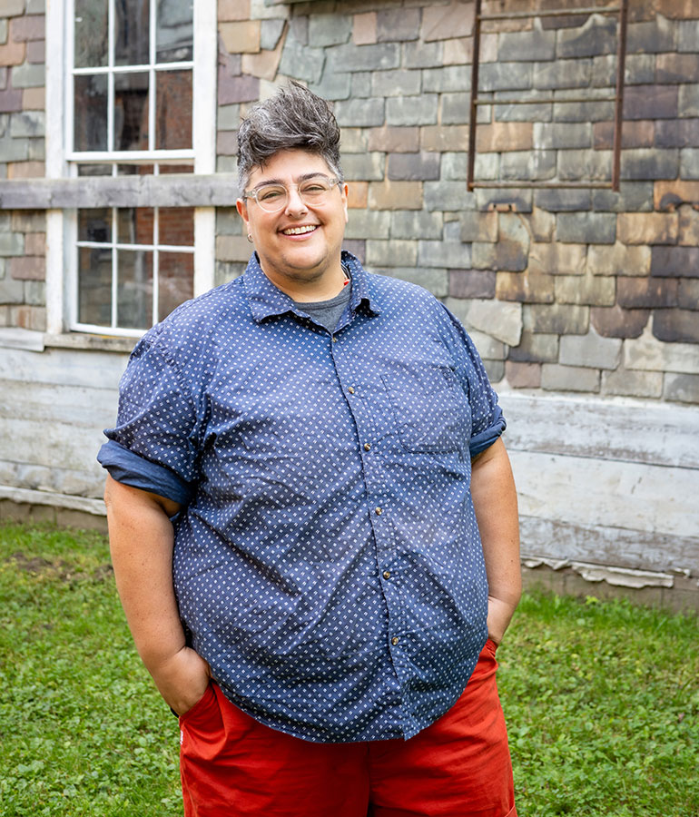 Photo: HB Lozito, co-founder and executive director of the Brattleboro nonprofit Out in the Open. Photo: Baldwin Photography.