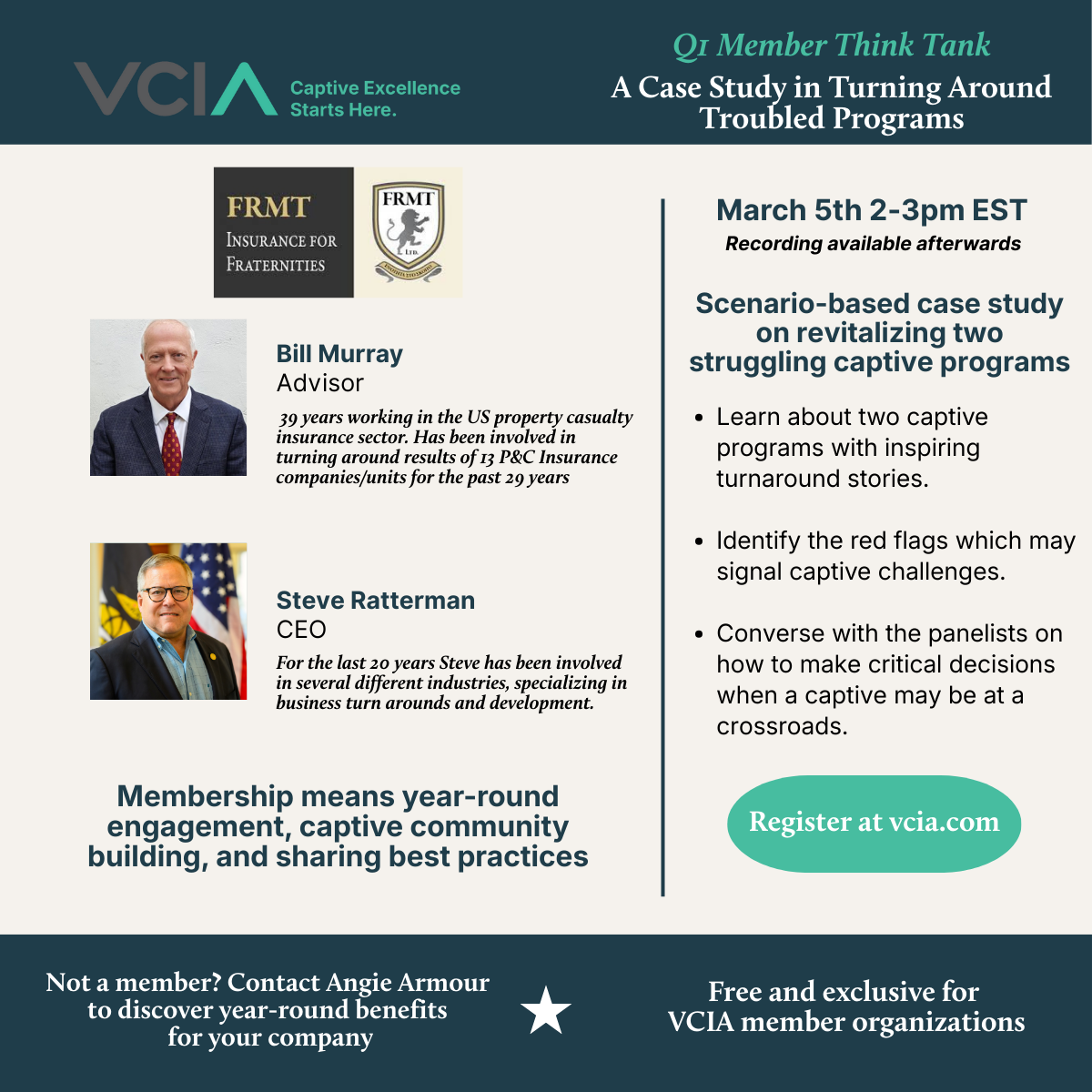VCIA Member Think Tank: Captive Makeover: A Case Study in Turning Around Troubled Programs