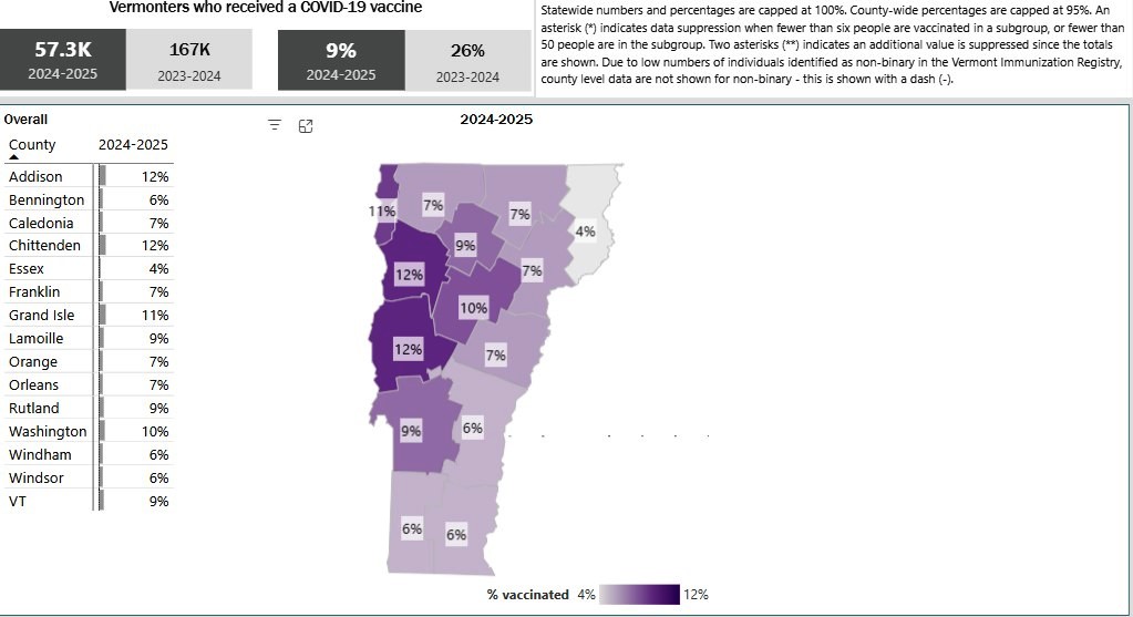 Vermont COVID booster 2024 thru Oct 15