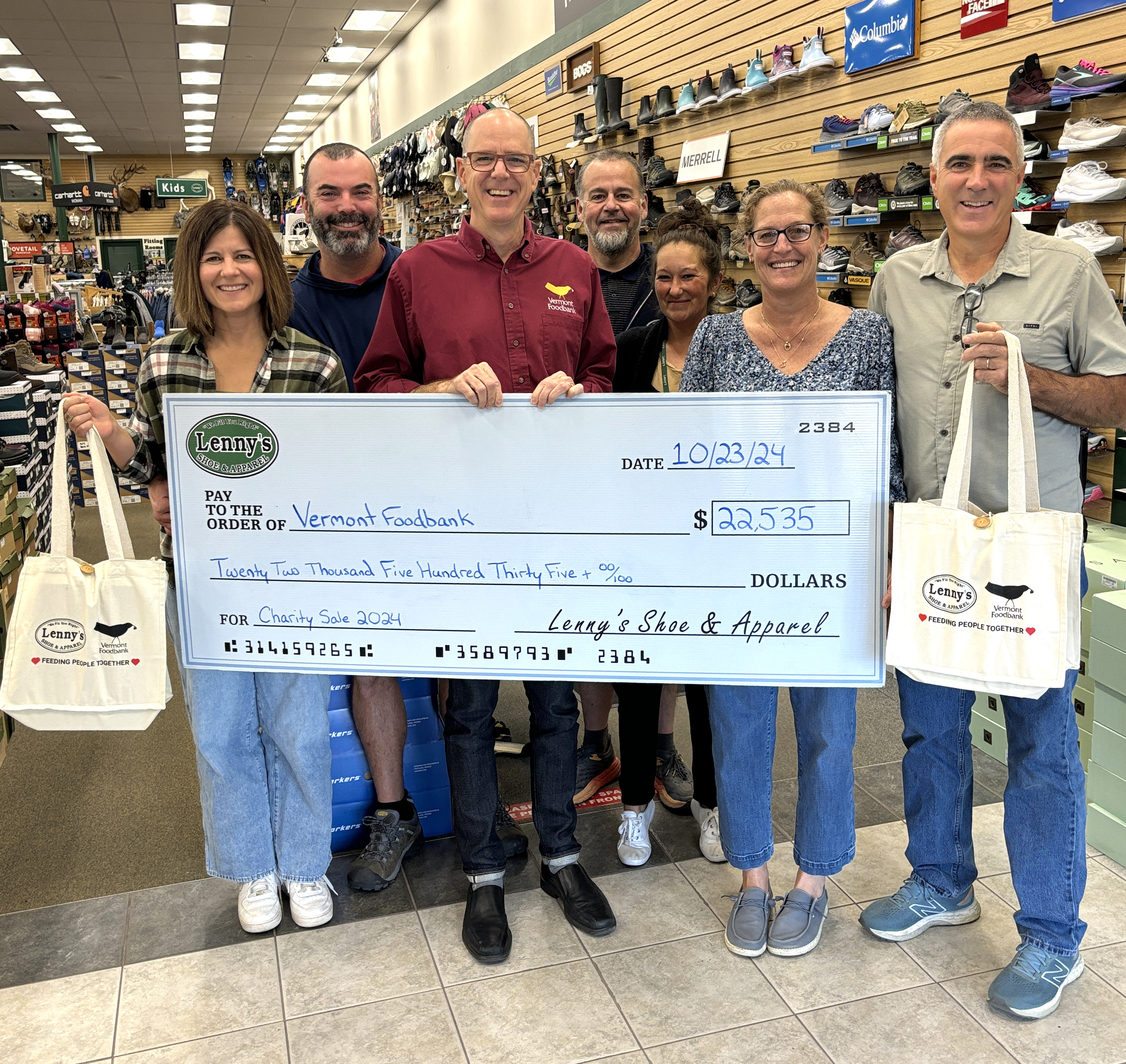 $26,705 raised by Lenny's to fight hunger in Vermont and New York