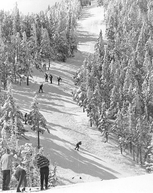 Photo: Mount Mansfield Ski Patrol members have cared for injured visitors since 1934. Courtesy photos.