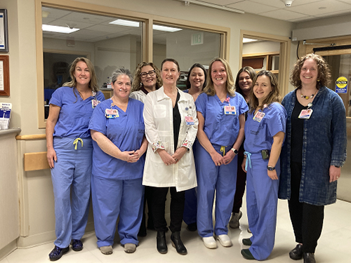 Photo: RRMC Women and Children’s Unit and Birthing Center team celebrates becoming the only Vermont hospital to be named as a Blue Distinction Center for Maternity Care. Courtesy photo.