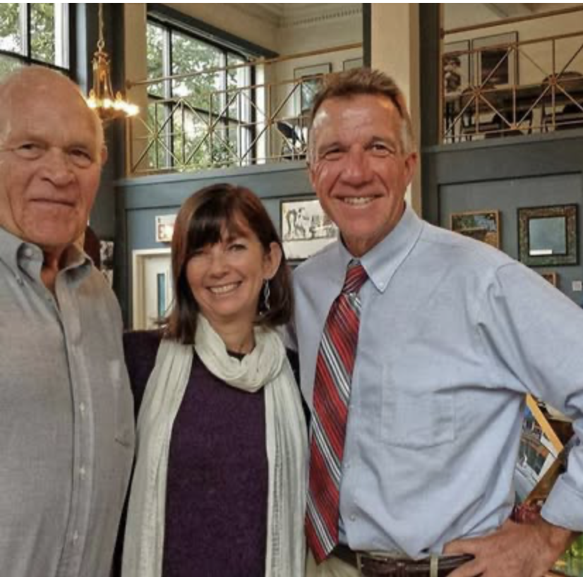 Rep. Patti Komline with the late Senator Dick Sears (D-Bennington) and Phil Scott, then running for lieutenant governor and now serving as Vermont’s governor. 
