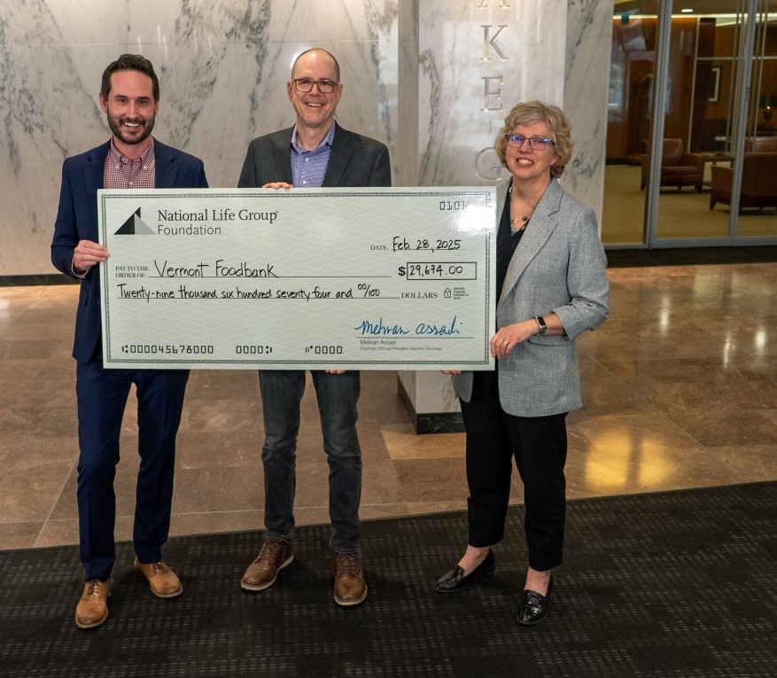 National Life supports Vermont Foodbank with $29K donation