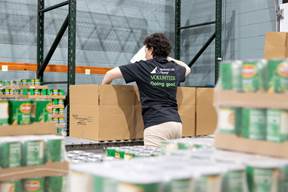 Photo: National Life Group employees routinely volunteer at the Vermont Foodbank. Courtesy photo.