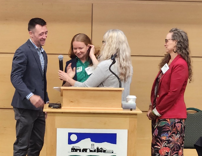 The Vermont Community Leadership Award 2024 was presented to Charlie Hancock of Montgomery, Vermont.