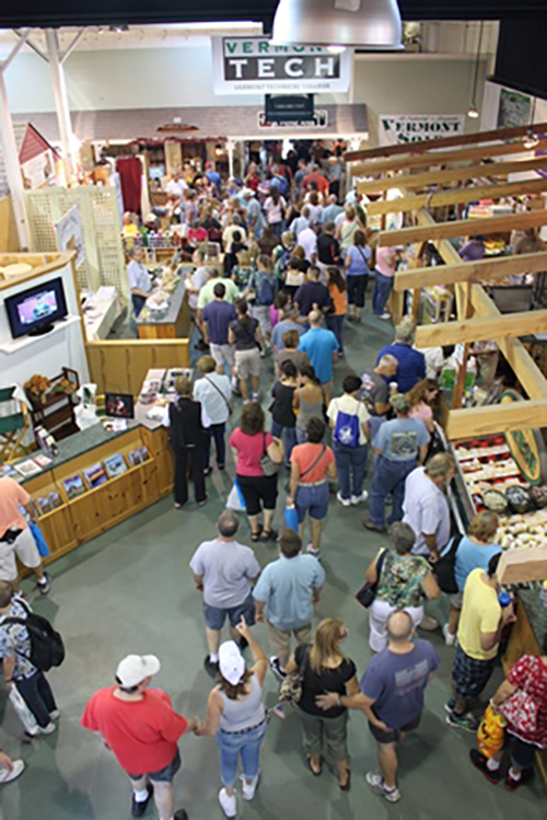 People in the Vermont Building at the Big E!