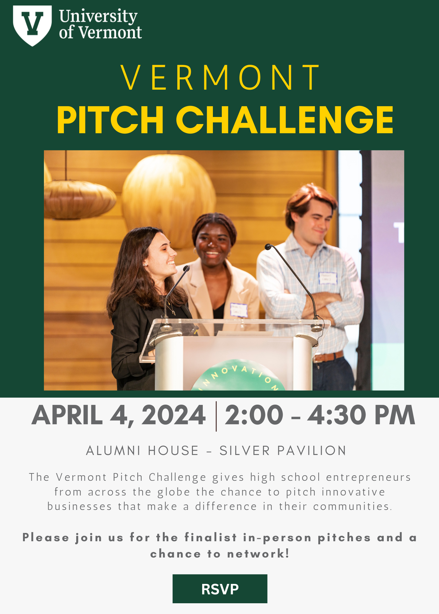 Vermont Pitch Challenge Finalist Event