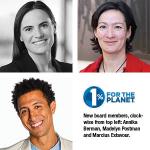 New board members Annika Berman, Madelyn Postman and Marcius Extavour